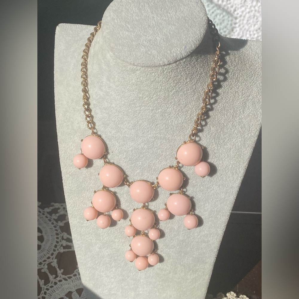 Vintage Blush Pink Bubble Necklace 19"